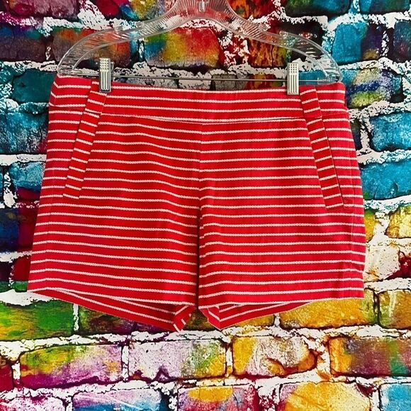J.Crew Pants - J. Crew Stretch Chino Style Shorts Style 37571 Size 8 Coral/White Stripes